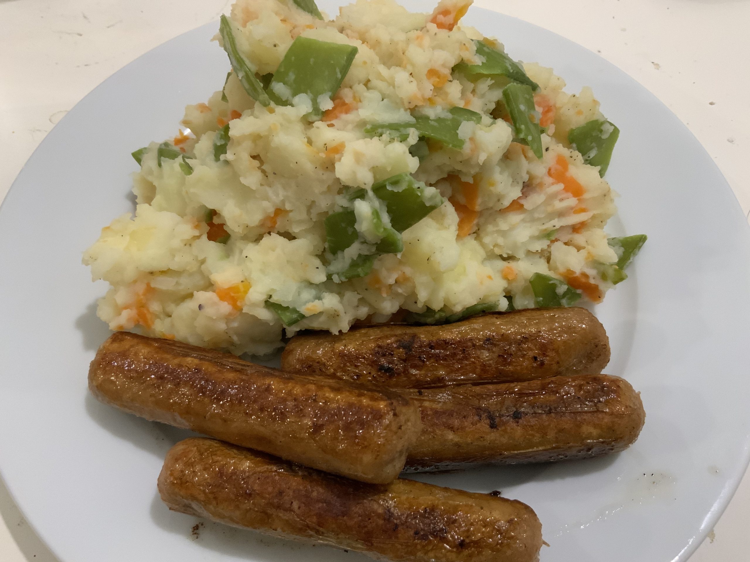 Spring mash with sausages