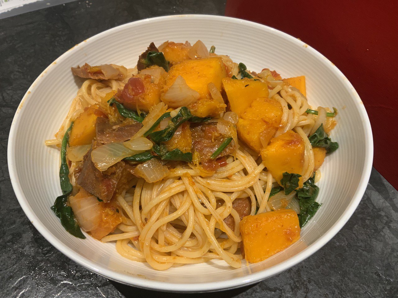 Pumpkin spaghetti